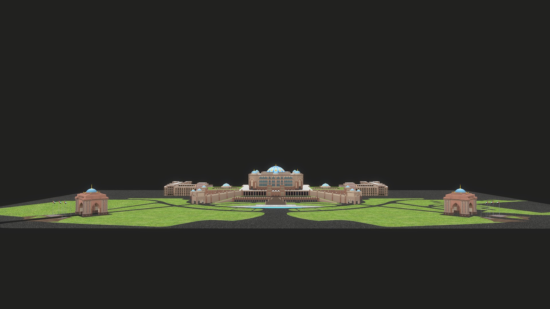 Emirates Palace Abu Dhabi 3d Model Low-poly 3D model_9