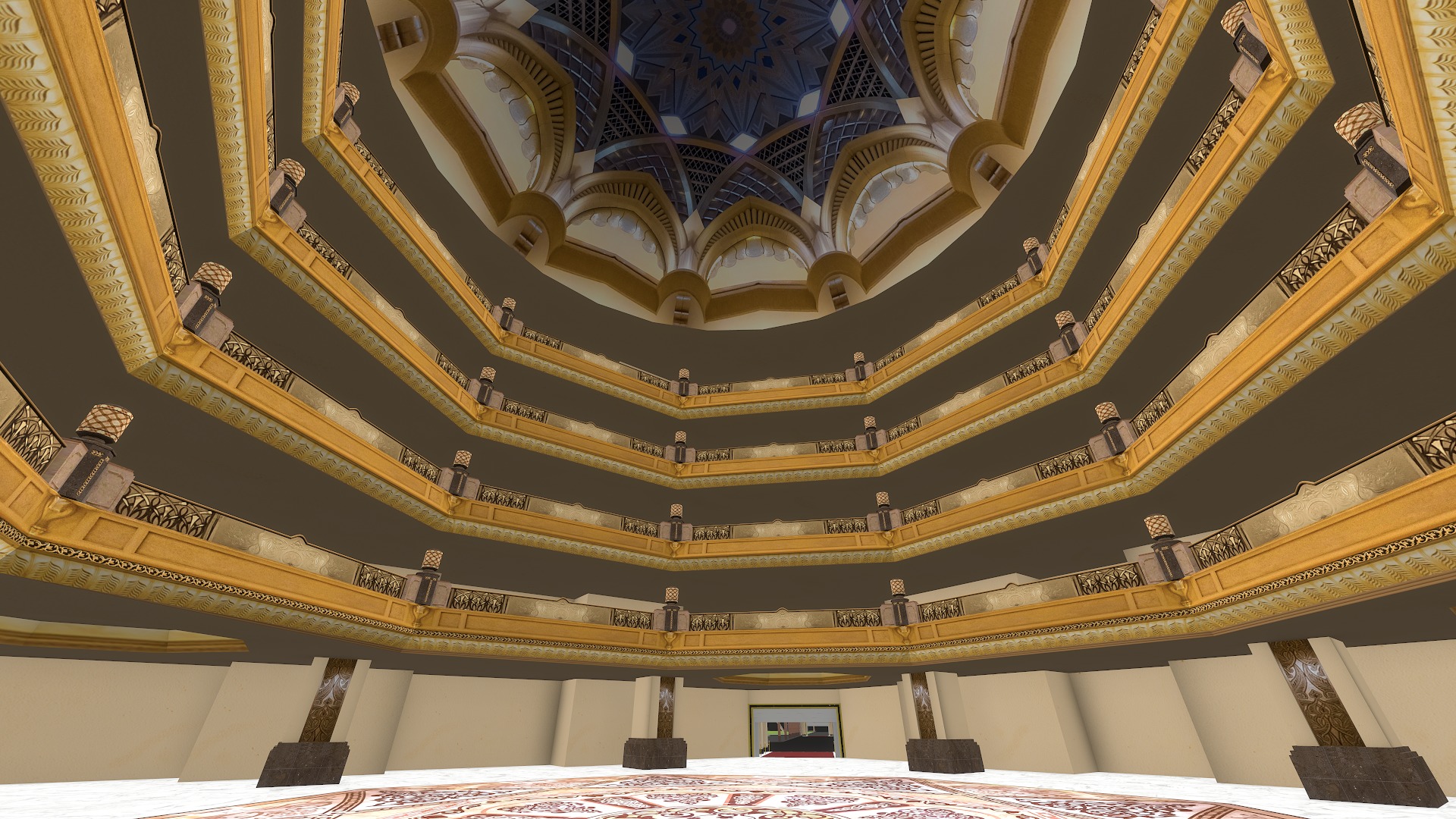 Emirates Palace Abu Dhabi 3d Model Low-poly 3D model_5