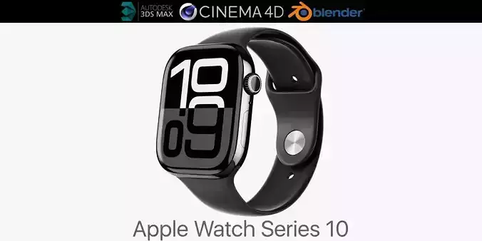Apple Watch Series 10 Jet Black 3D model