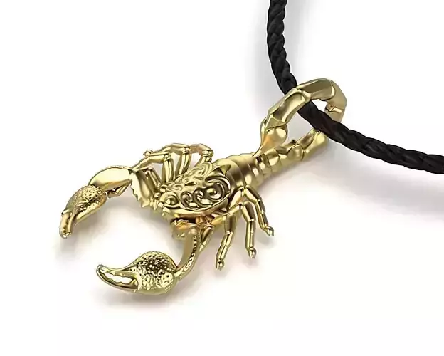 Gold Scorpio Pendant