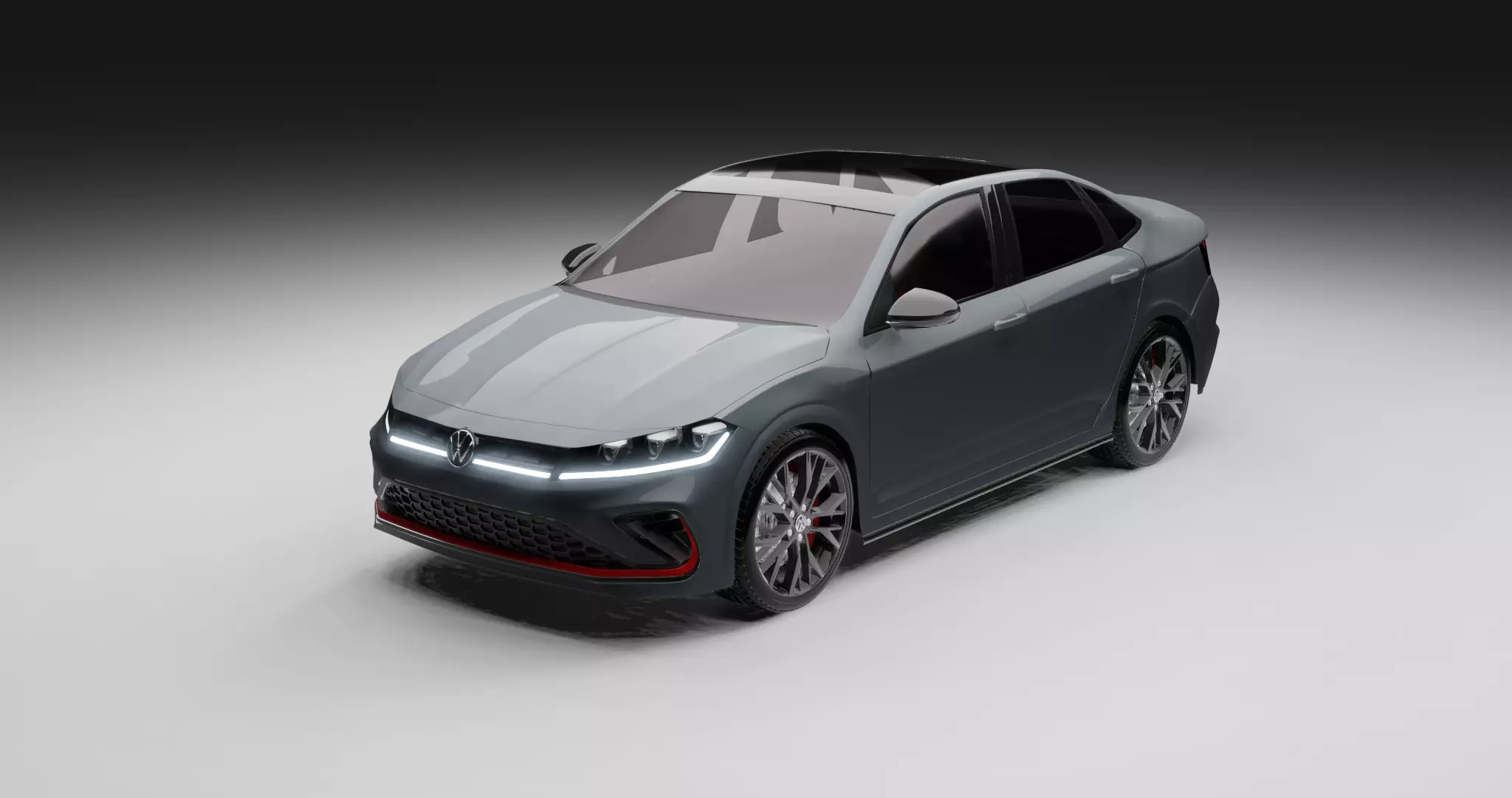 Volkswagen Jetta GLI 2025 Low-poly 3D model