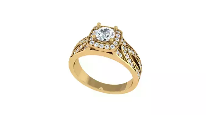 Anel solitario e anel solitario cravejado