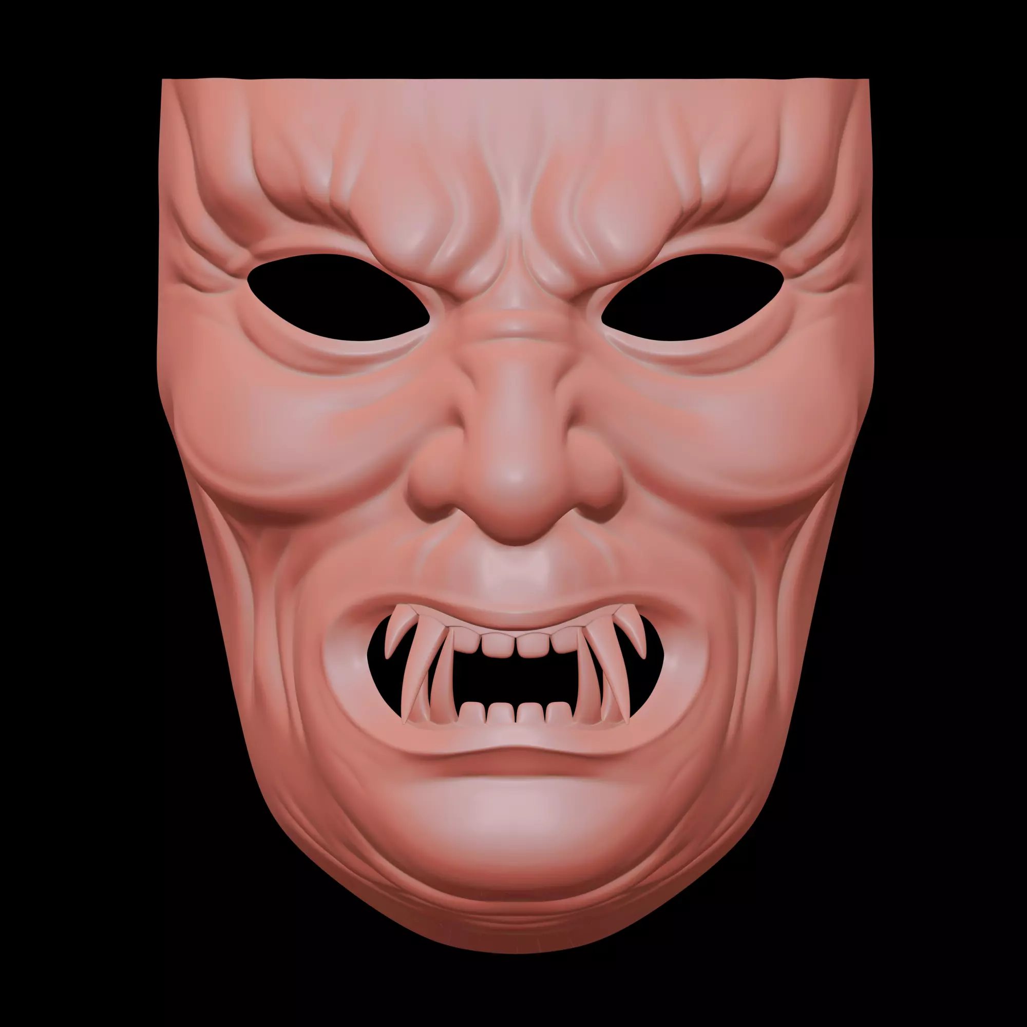 Tang Dynasty Demon Chinese Face Mask 3D print model_0