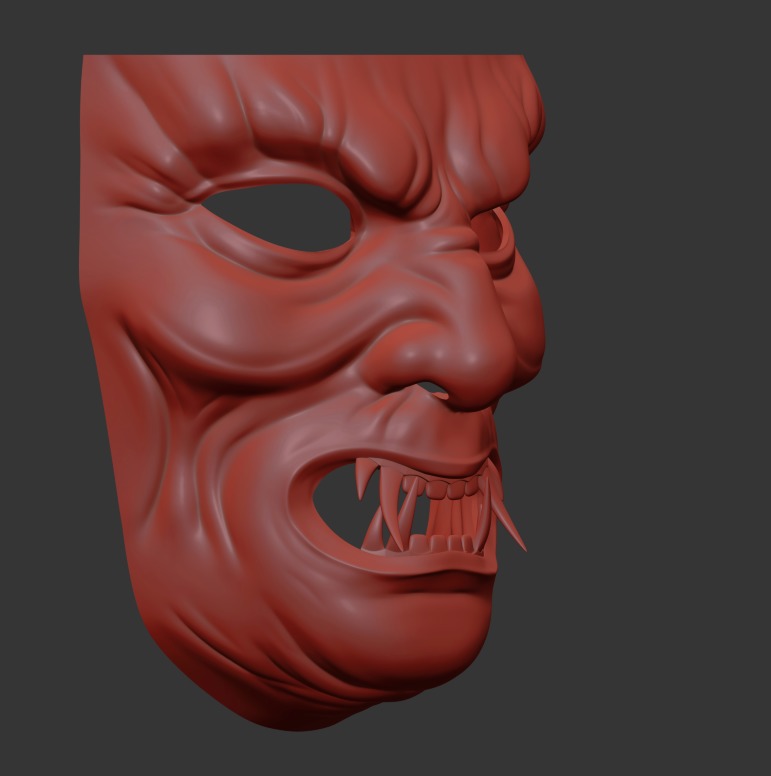Tang Dynasty Demon Chinese Face Mask 3D print model_10