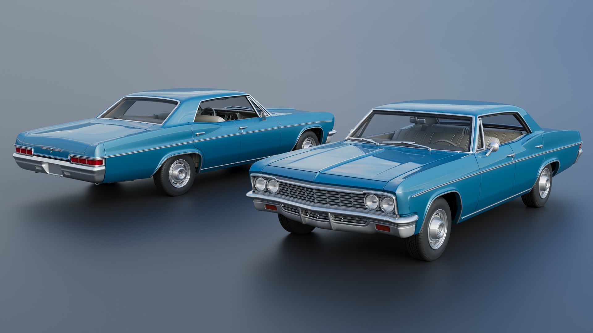 Chevrolet Impala 4-Door 1966 3D print model_1