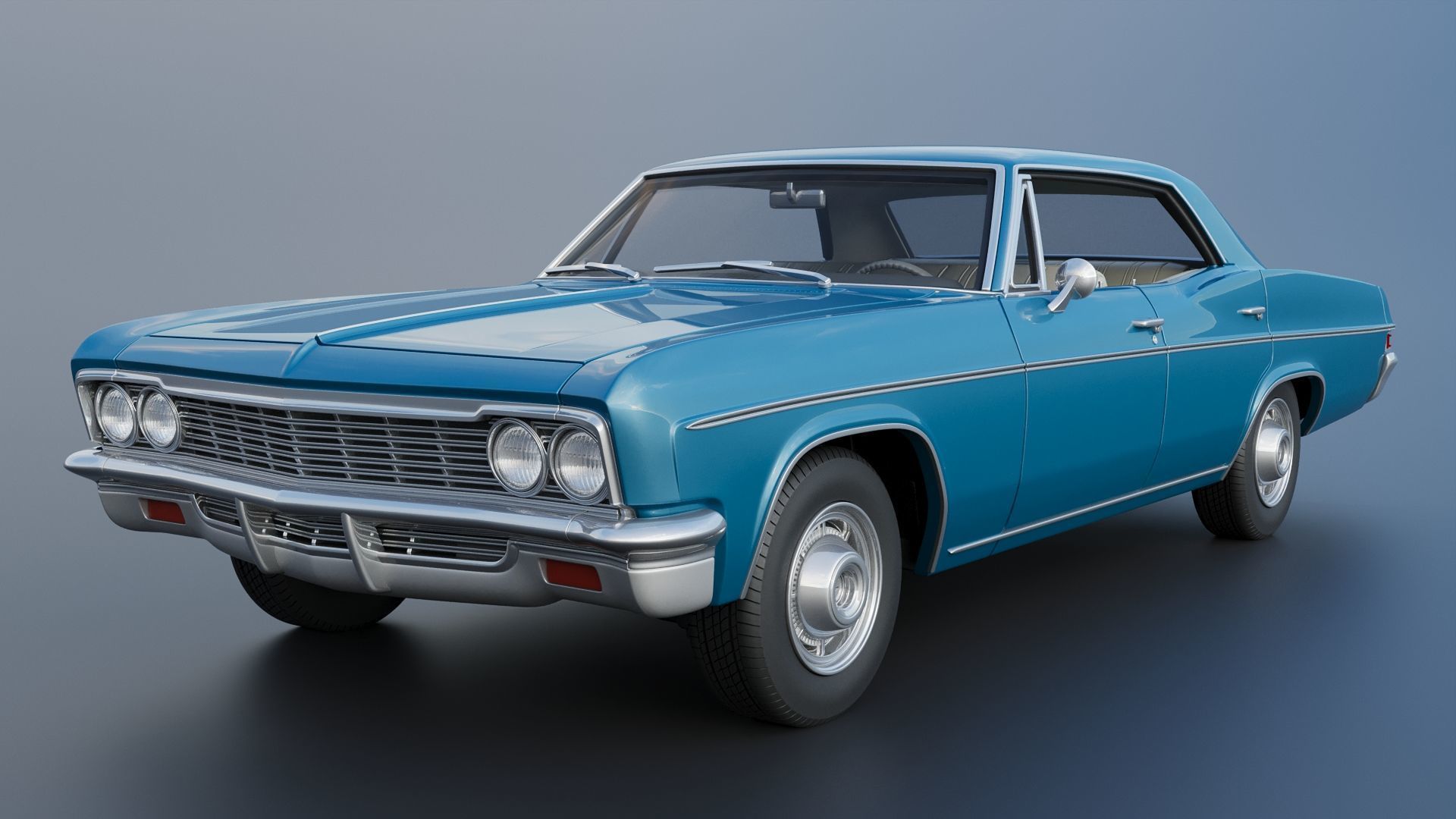 Chevrolet Impala 4-Door 1966 3D print model_2