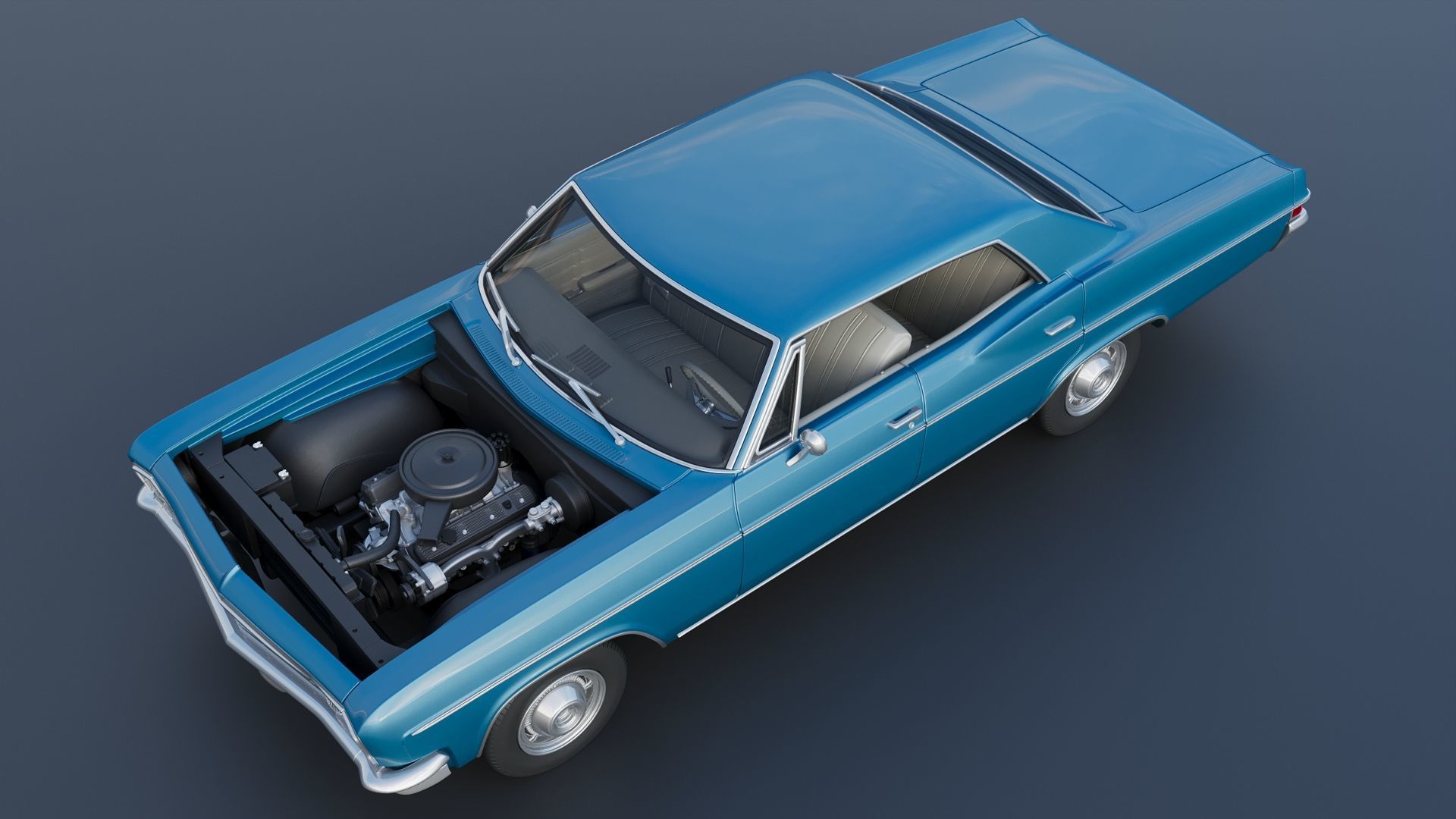 Chevrolet Impala 4-Door 1966 3D print model_17