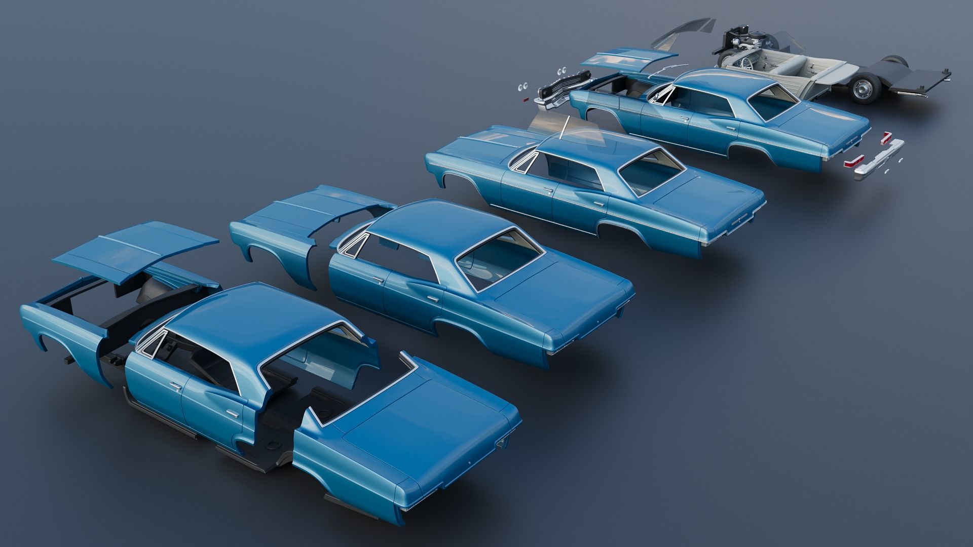 Chevrolet Impala 4-Door 1966 3D print model_22