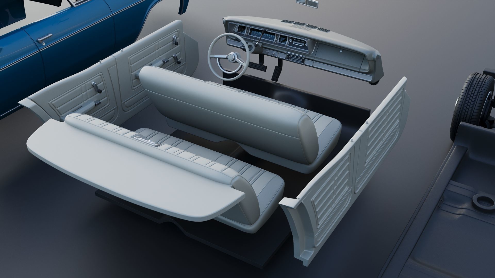 Chevrolet Impala 4-Door 1966 3D print model_31