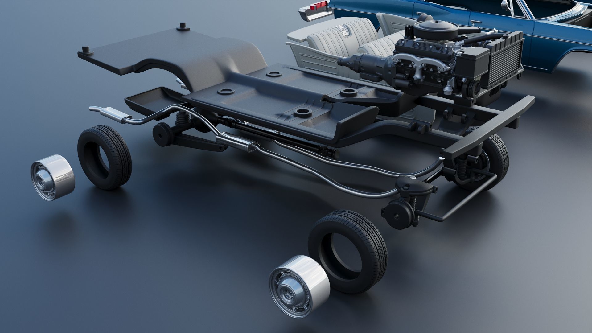 Chevrolet Impala 4-Door 1966 3D print model_33