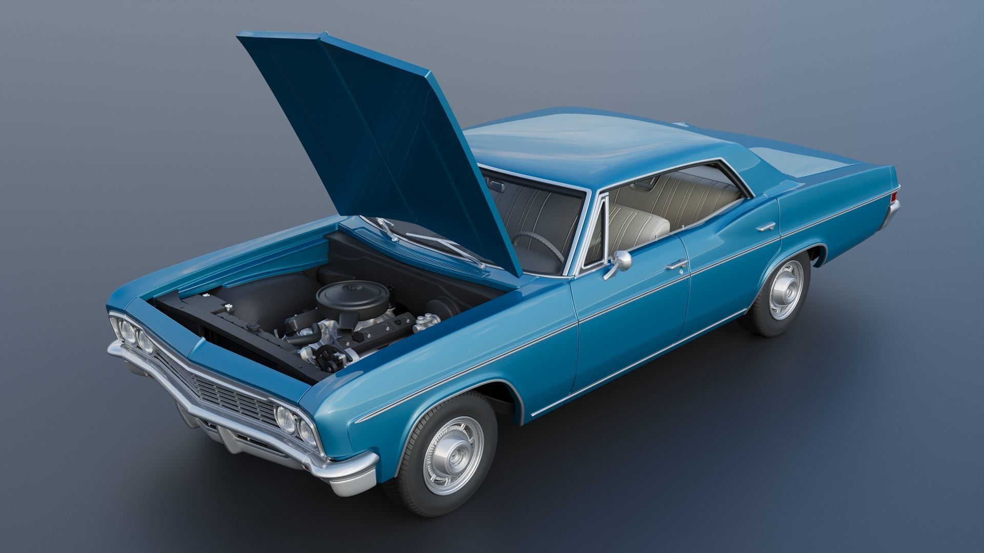 Chevrolet Impala 4-Door 1966 3D print model_16