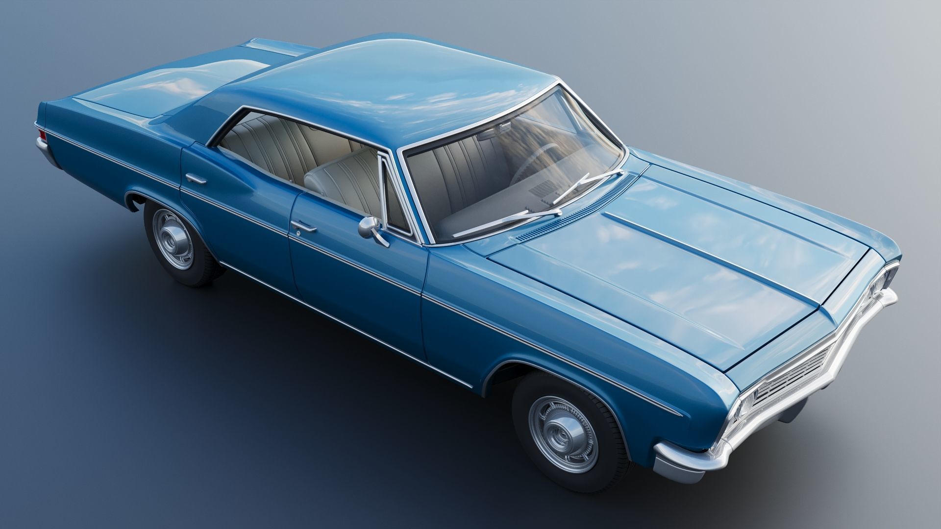 Chevrolet Impala 4-Door 1966 3D print model_14
