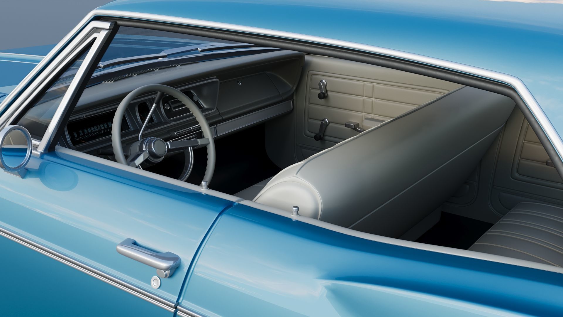 Chevrolet Impala 4-Door 1966 3D print model_4