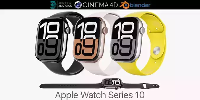Apple Watch Series 10 Aluminum All colors 3D model