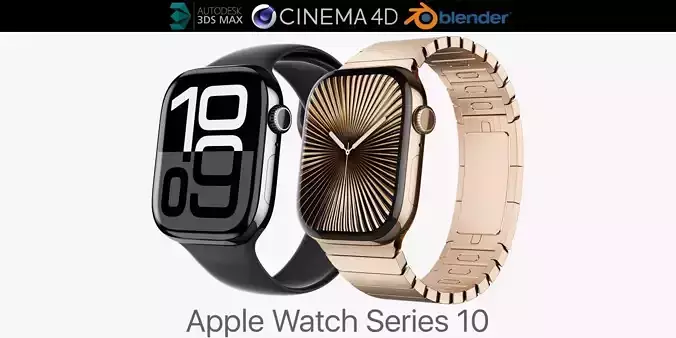 Apple Watch Series 10 Jet Black and Titanium Gold