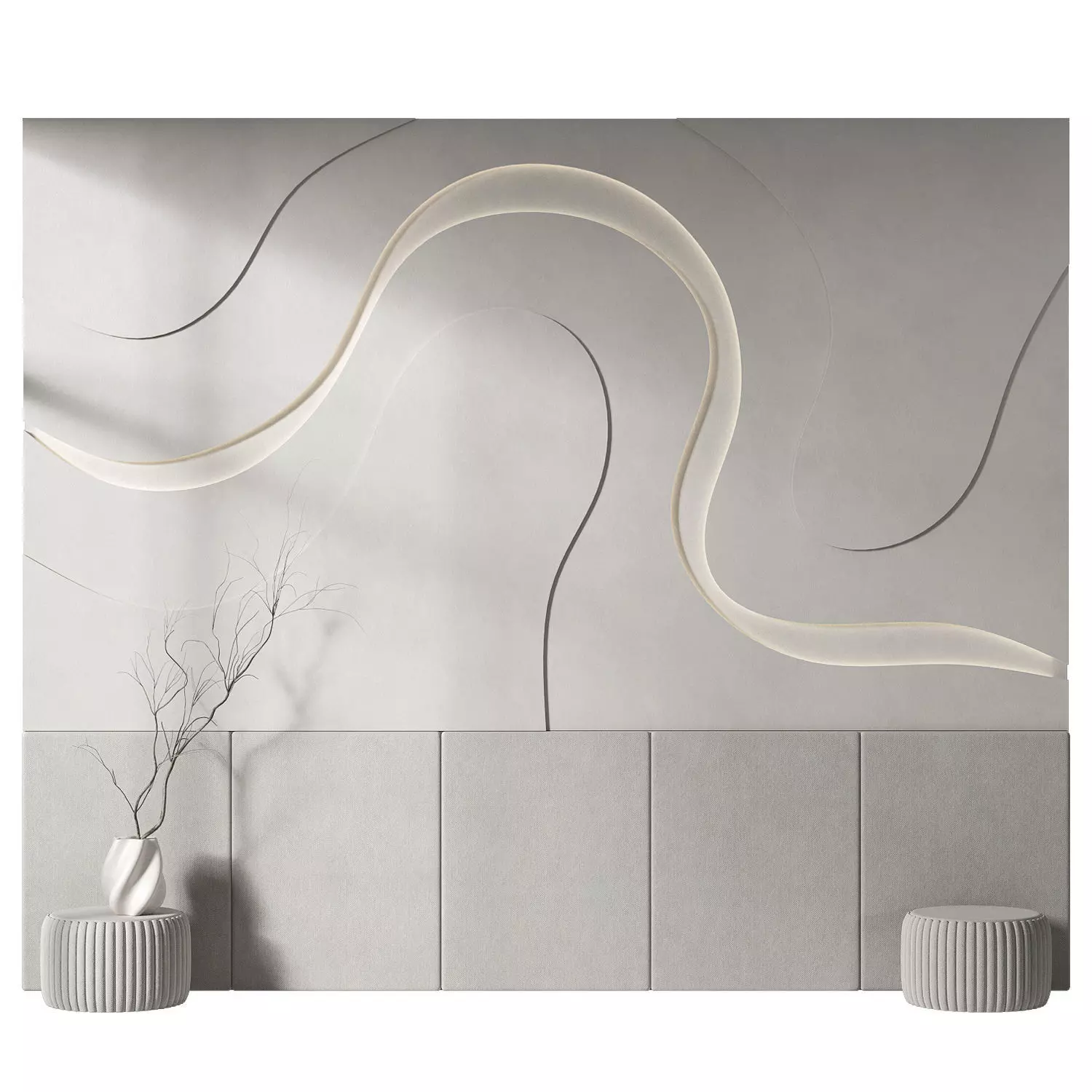 decorative wall 01 3D model_0