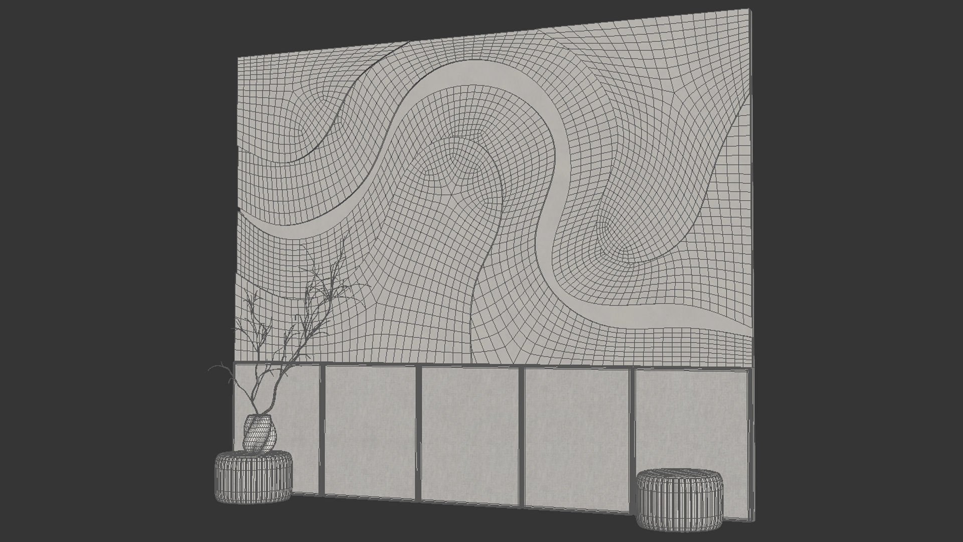 decorative wall 01 3D model_3