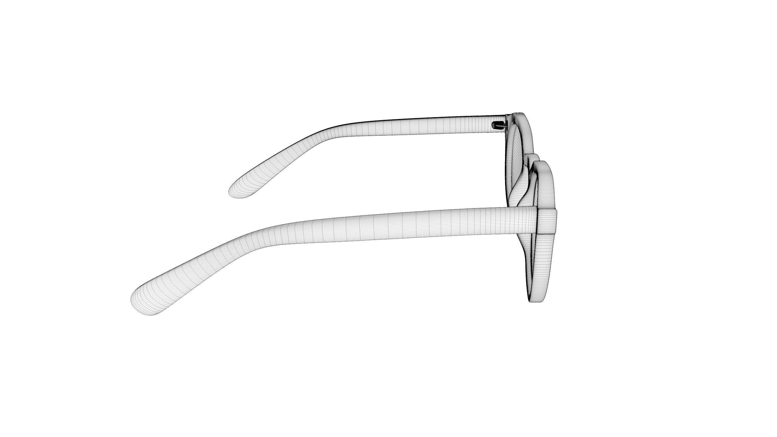 Round Lens Sunglasses 3D model_10