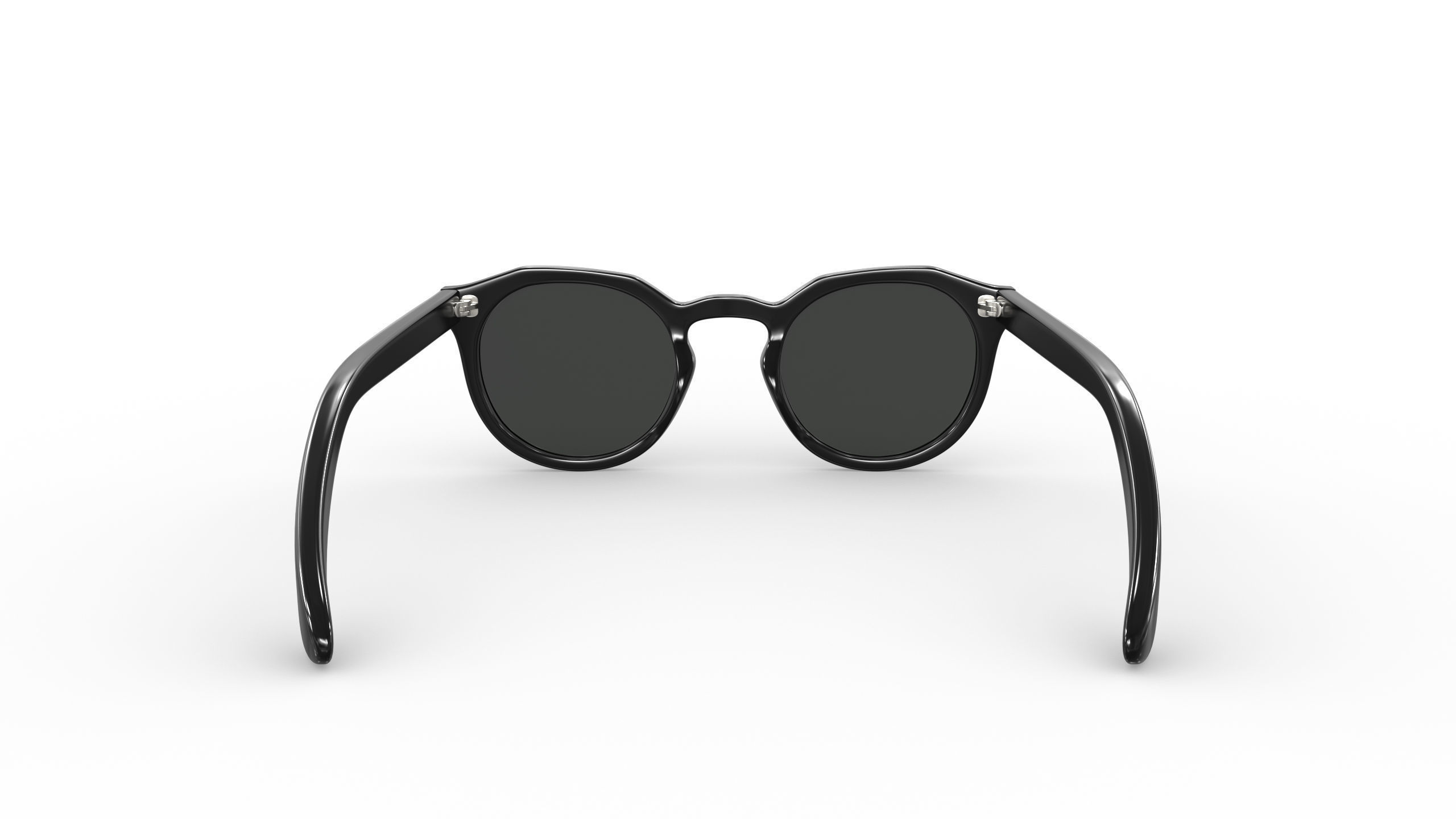 Round Lens Sunglasses 3D model_4