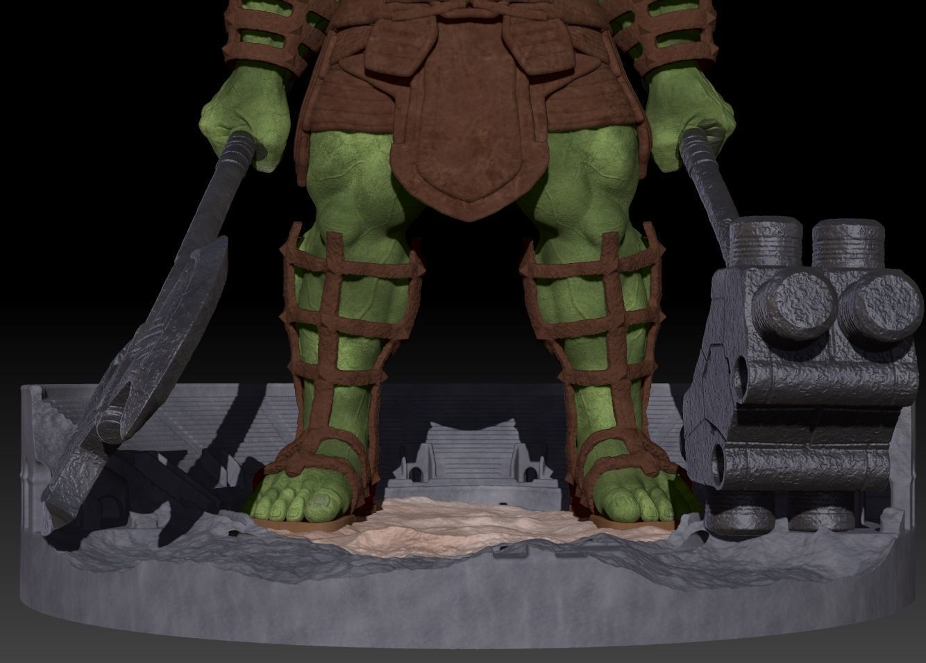 Hulk Gladiator 2024 Diorama 3D print model_22