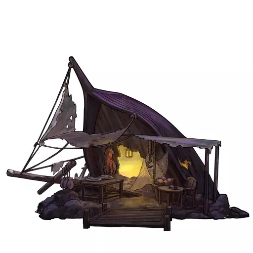 Abandoned Sunken Boat Low Poly 3D Model Low-poly 3D model