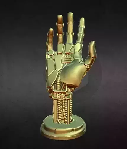 robot hand phone holder 3D print model