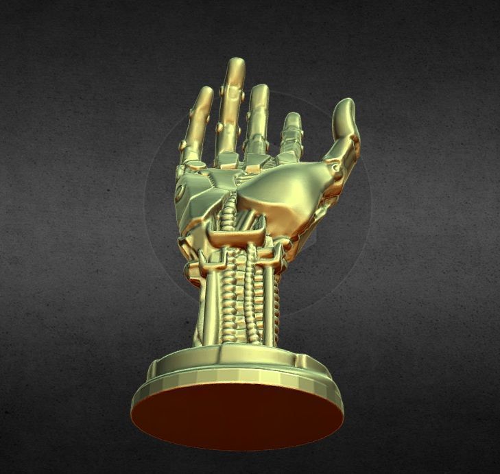 robot hand phone holder 3D print model_3