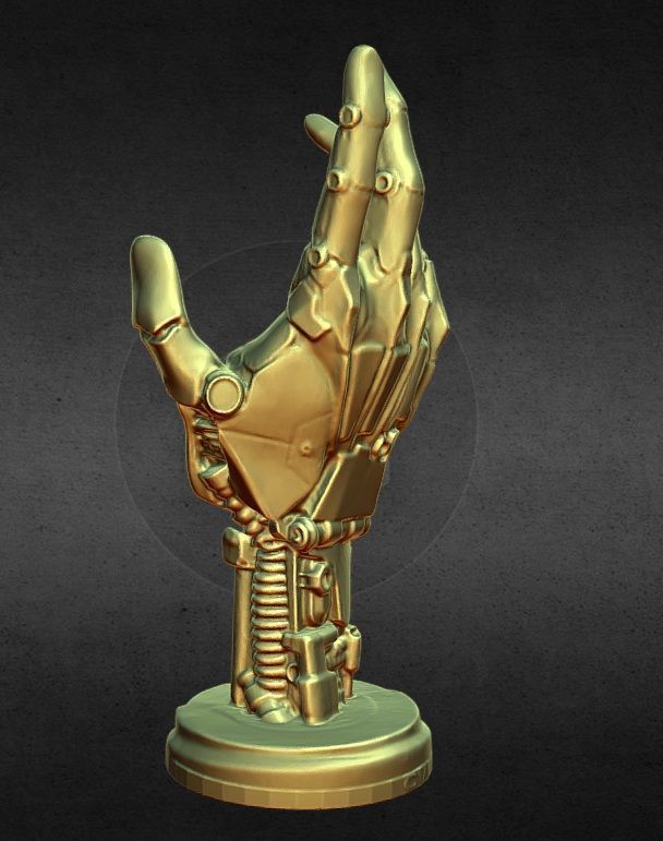 robot hand phone holder 3D print model_2