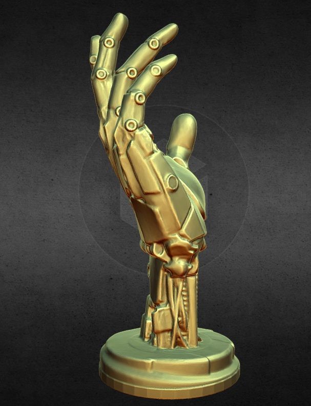 robot hand phone holder 3D print model_1