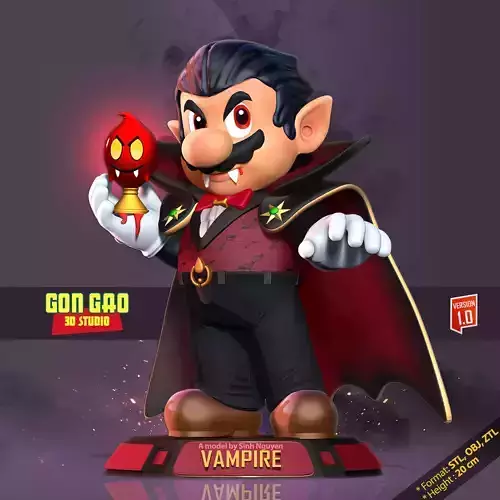 Vampire Super Mario 3D print model