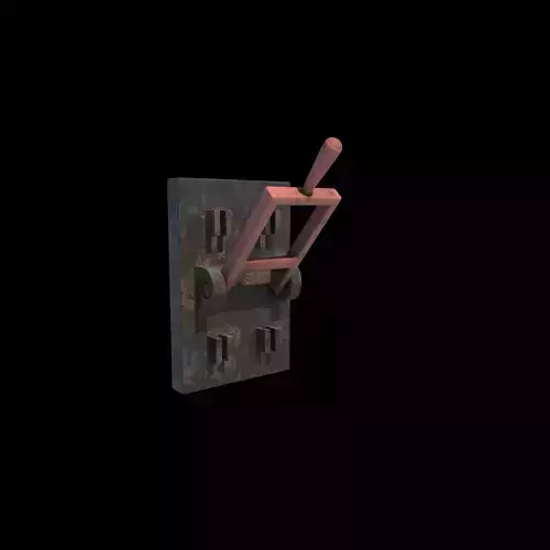Rusted Lever Switch 3D model
