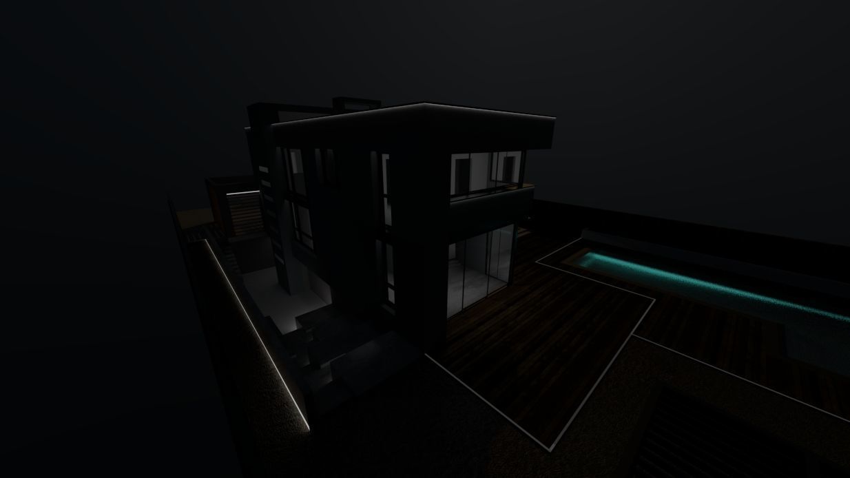 Casa Scene-villa-modern house 3D model_15