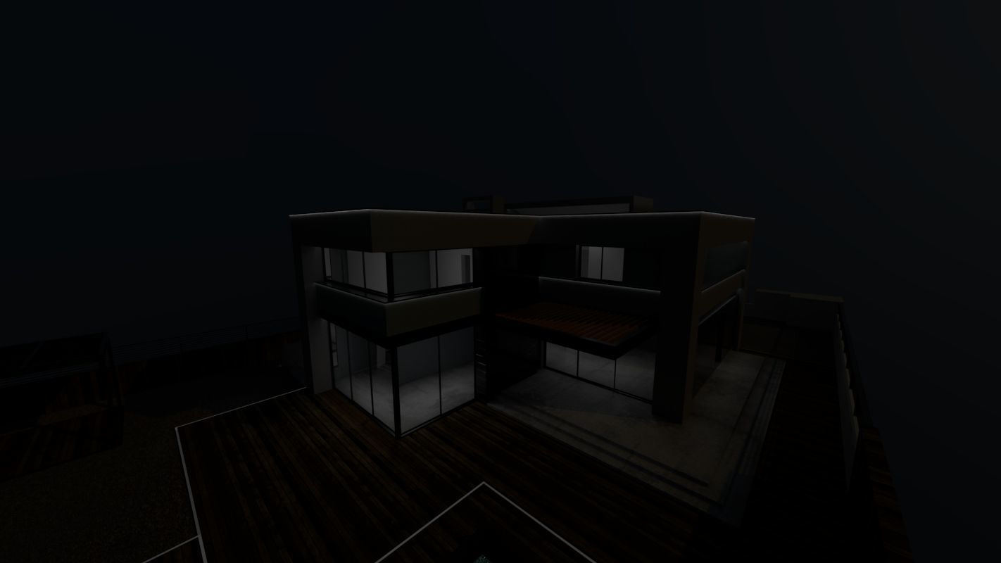 Casa Scene-villa-modern house 3D model_3