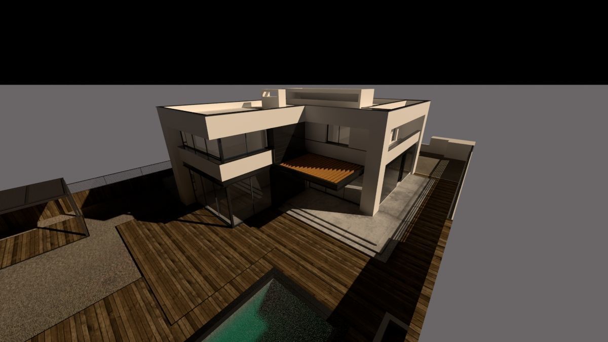 Casa Scene-villa-modern house 3D model_13