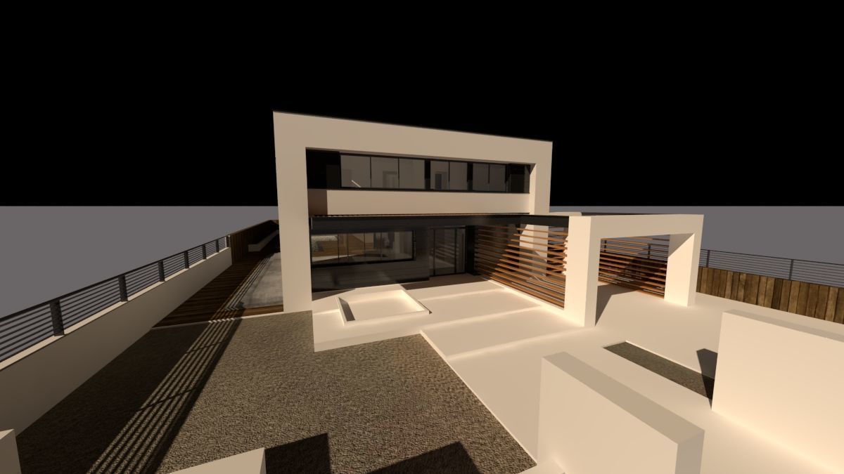 Casa Scene-villa-modern house 3D model_12