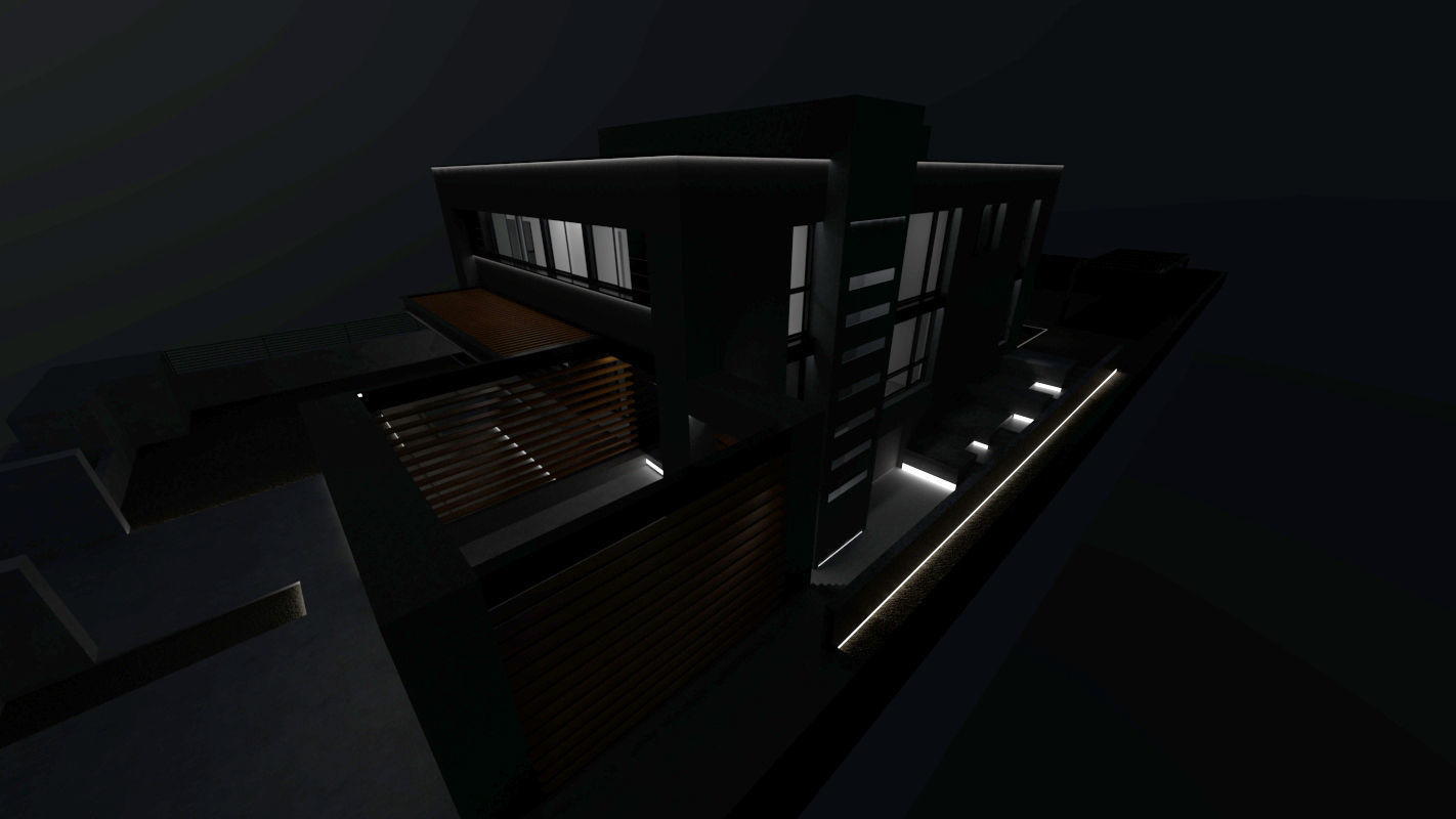 Casa Scene-villa-modern house 3D model_8