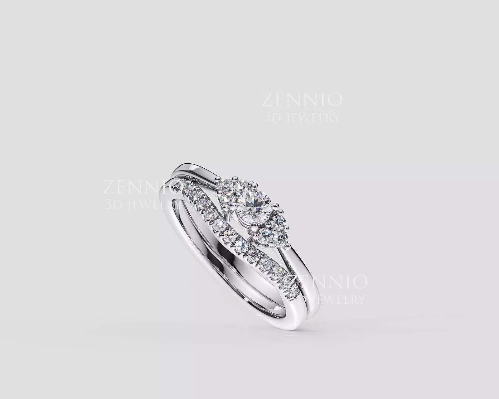 ZDR0274 couple ring 3D print model_0
