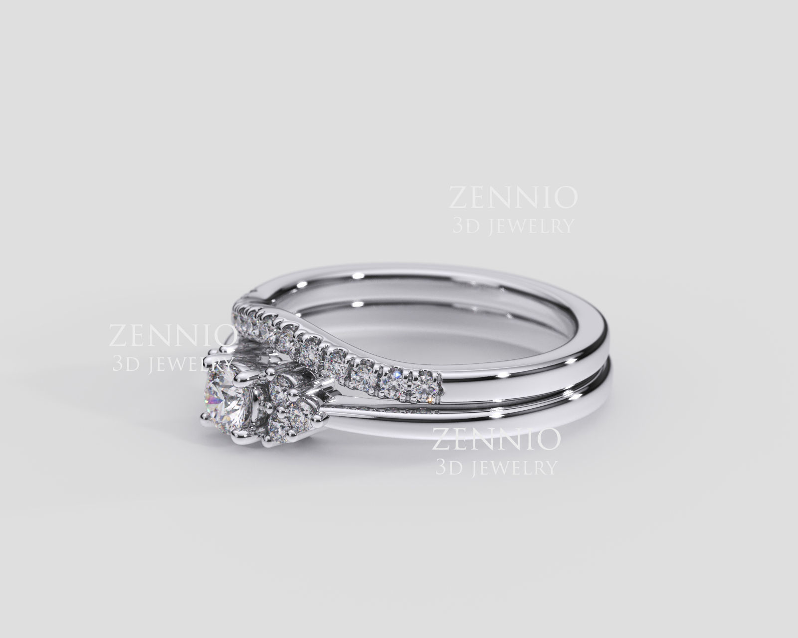 ZDR0274 couple ring 3D print model_5