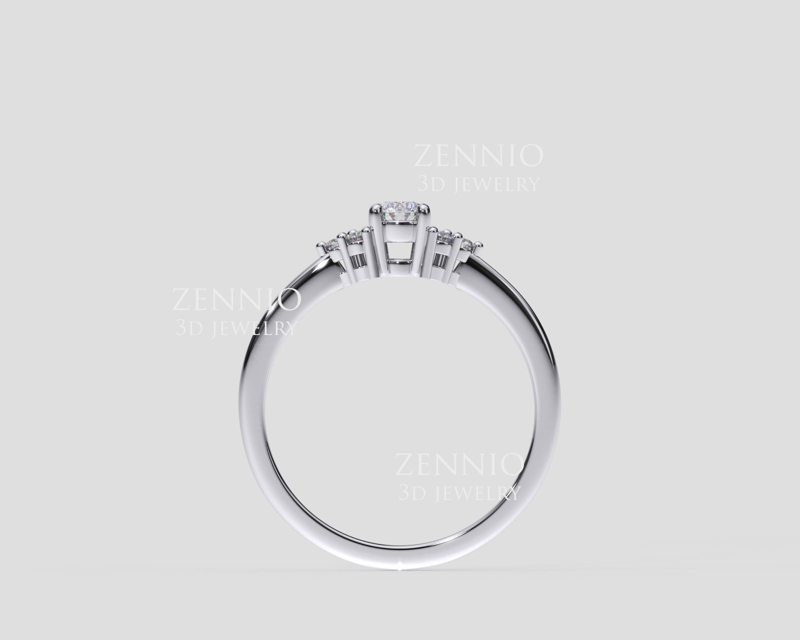 ZDR0274 couple ring 3D print model_4