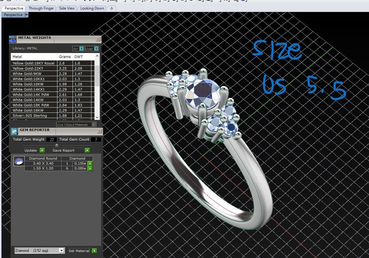 ZDR0274 couple ring 3D print model_9