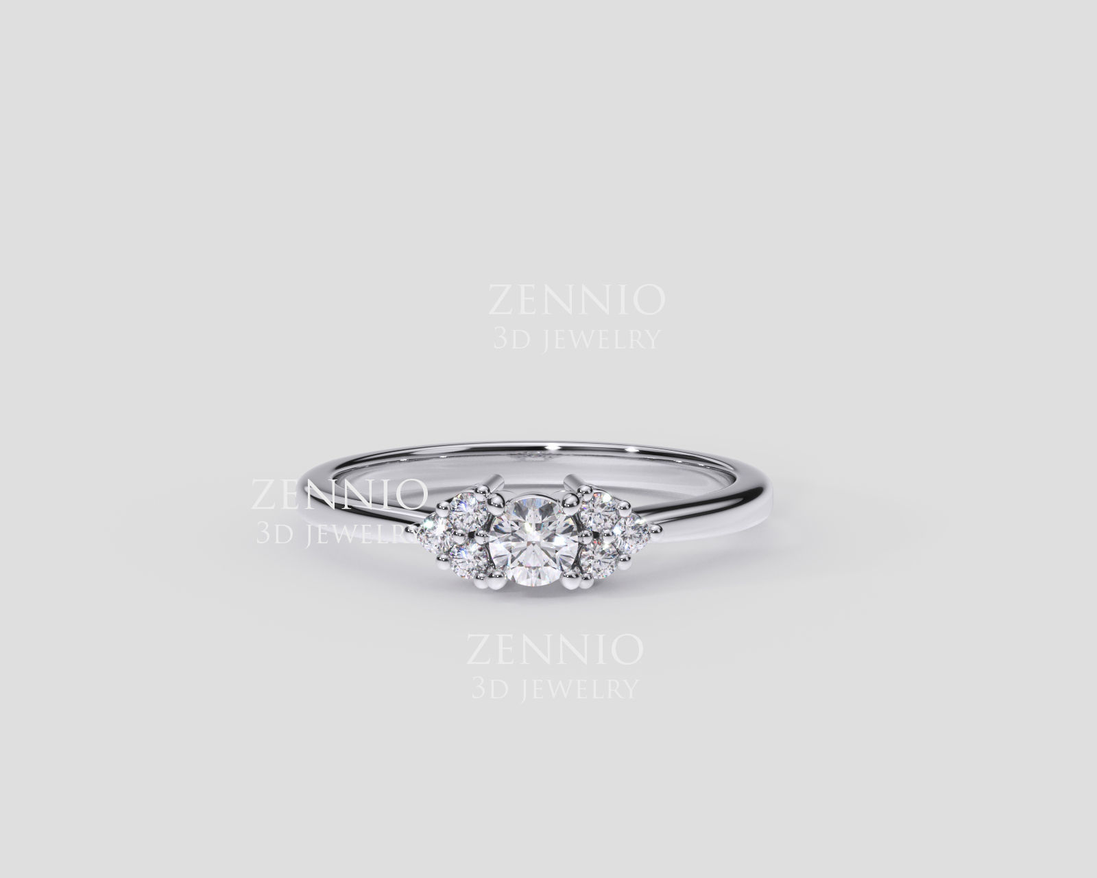 ZDR0274 couple ring 3D print model_3