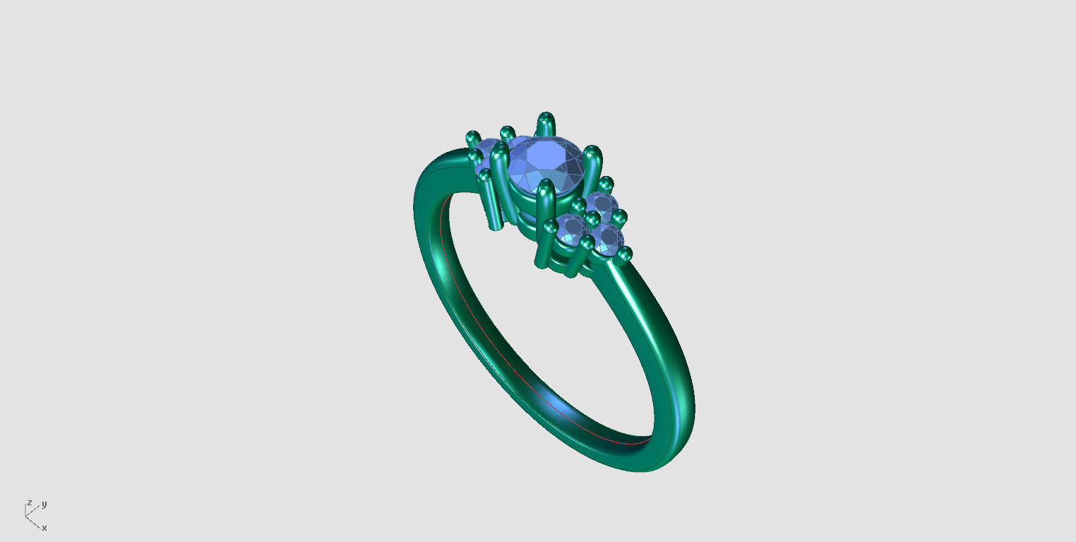 ZDR0274 couple ring 3D print model_7