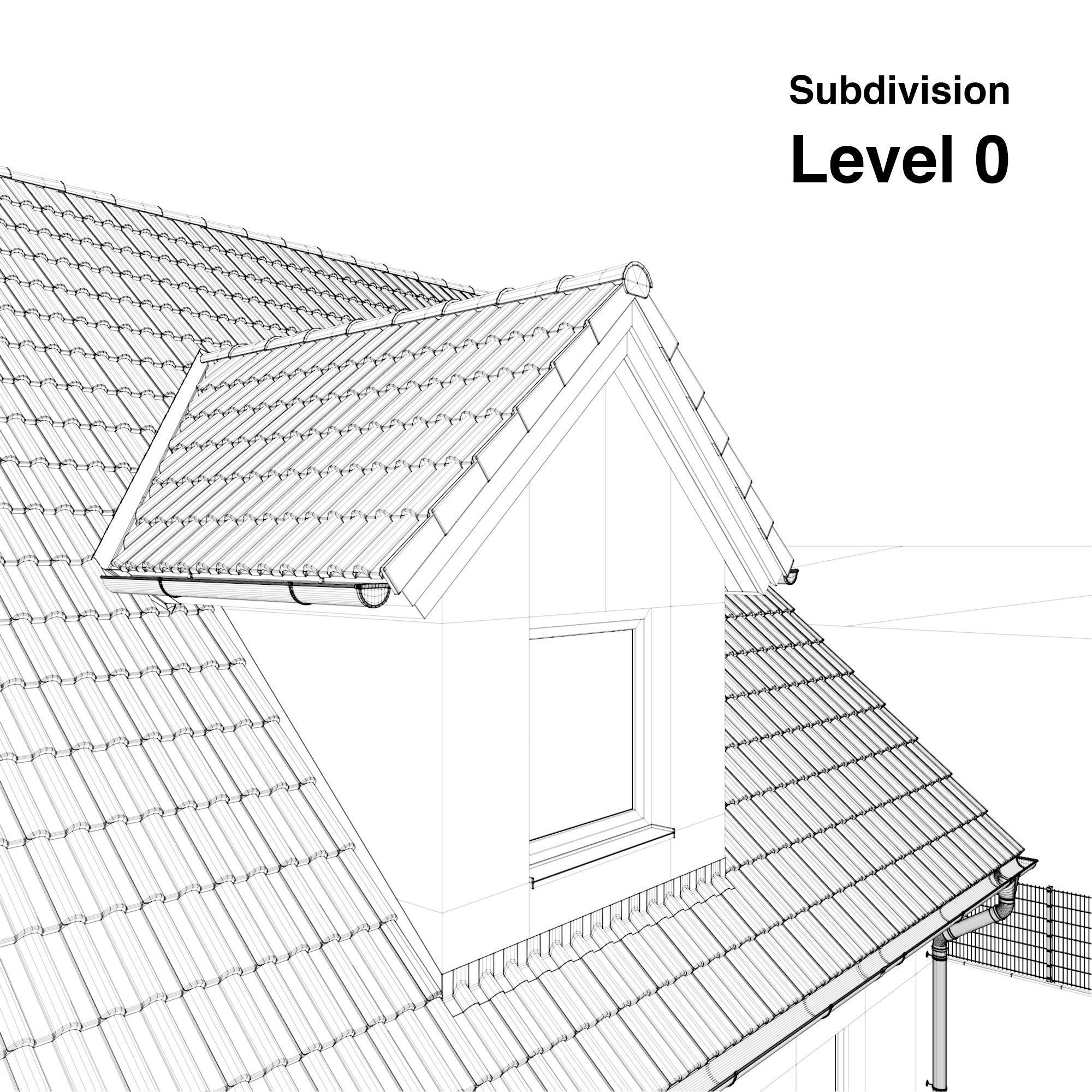 German Duplex House 3D model_13