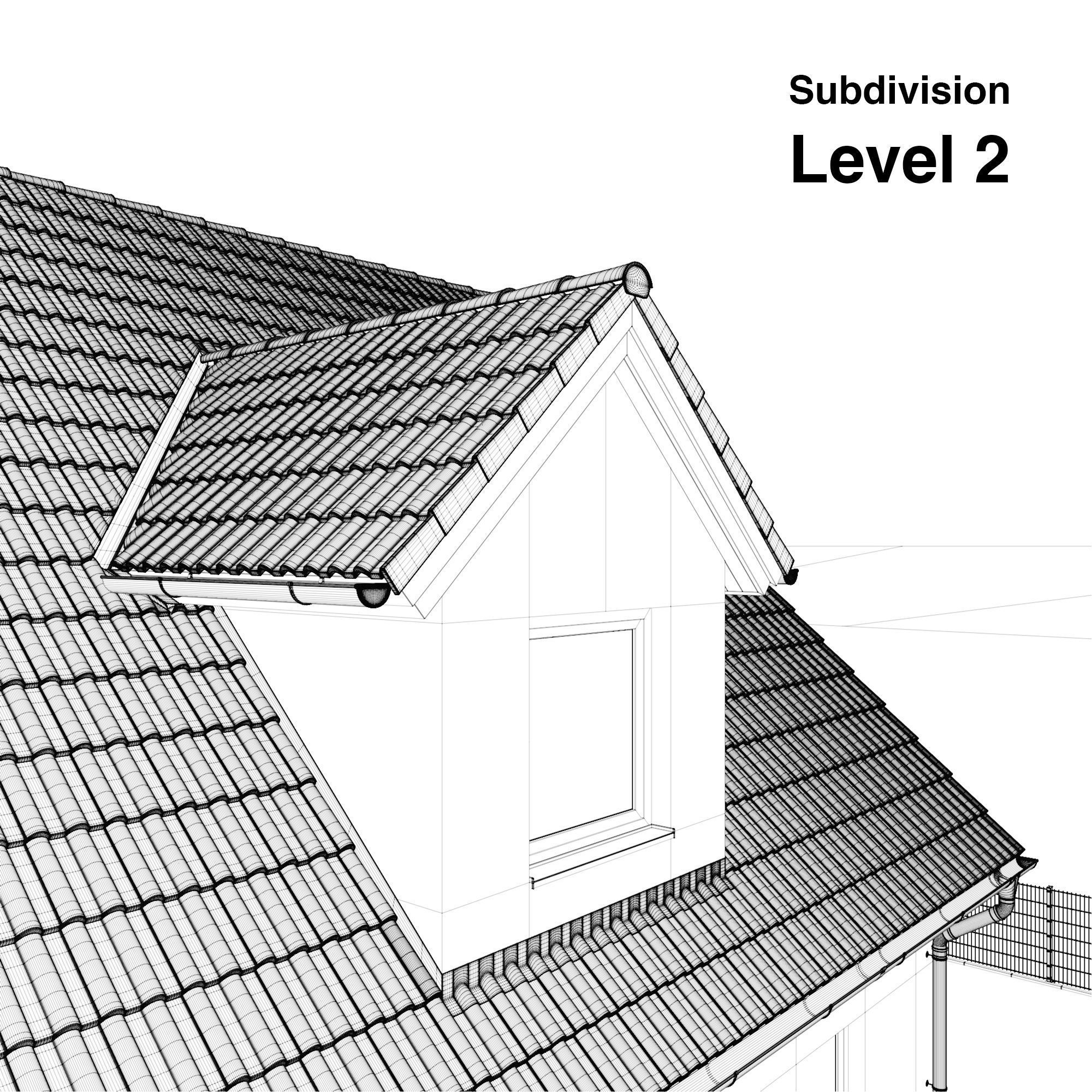 German Duplex House 3D model_14
