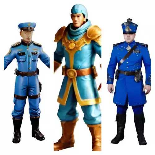 Blue Uniform Character Collection