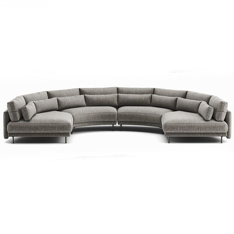 Sofa C Shape 3D model_1