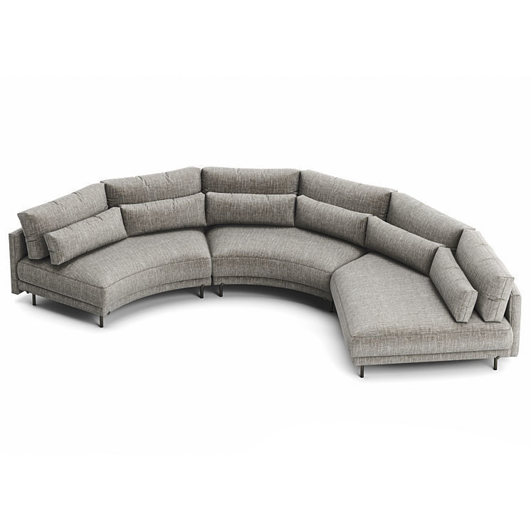 Sofa C Shape 3D model_2
