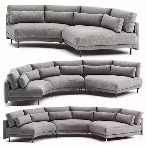 Sofa C Shape 3D model