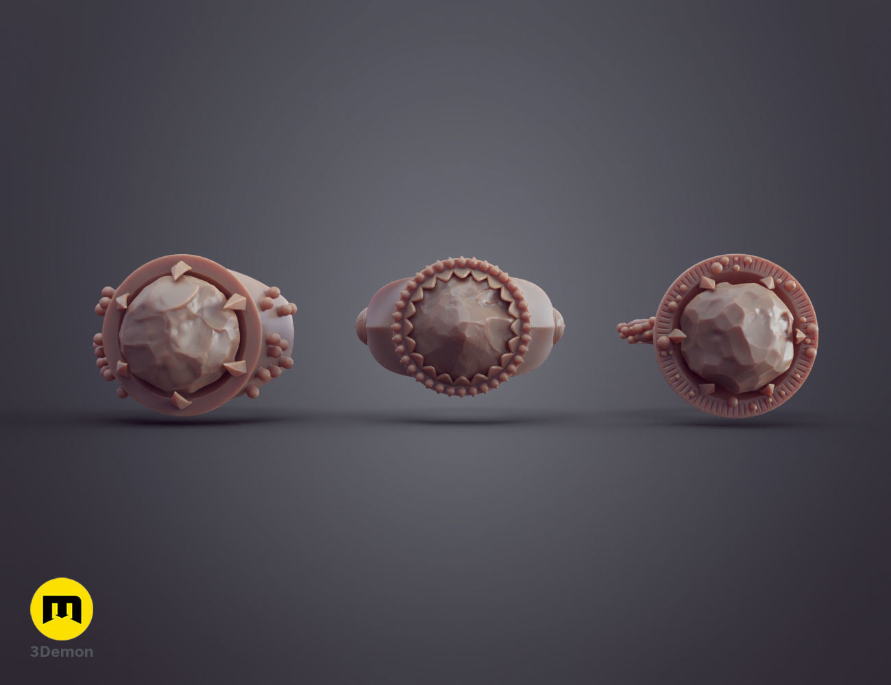 Rings of Power - 3 Elven Rings 3D print model_11