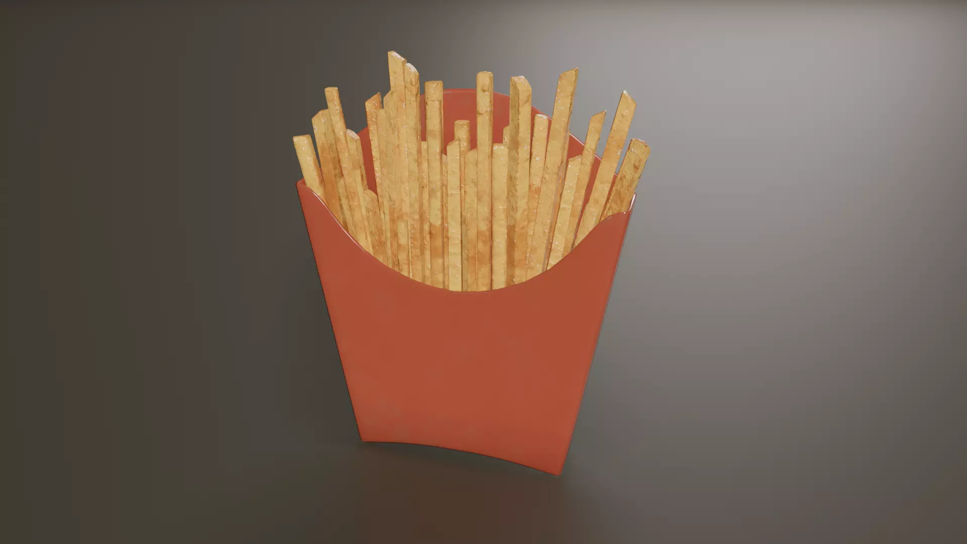 French fries Low-poly 3D model_0
